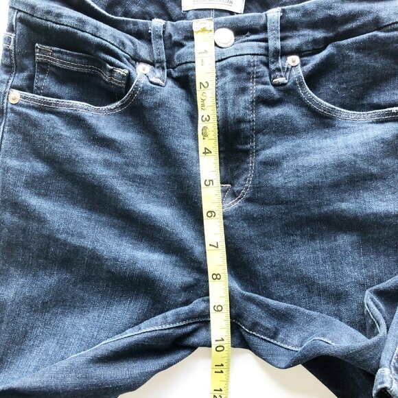 GOOD AMERICAN Good Legs Crop Blue260 Dark Wash Skinny Jeans Womens 26 - Picture 8 of 9